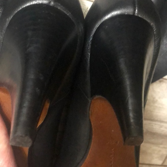 Max Studio Maureen Tall Black leather heeled boots - Picture 10 of 16